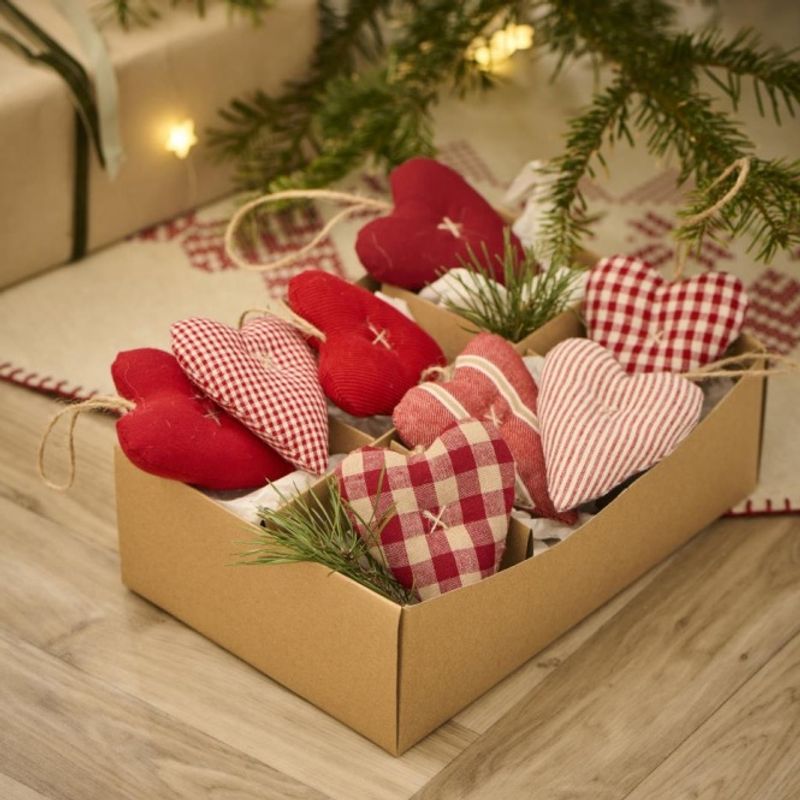 Hjerte i stoff  røde