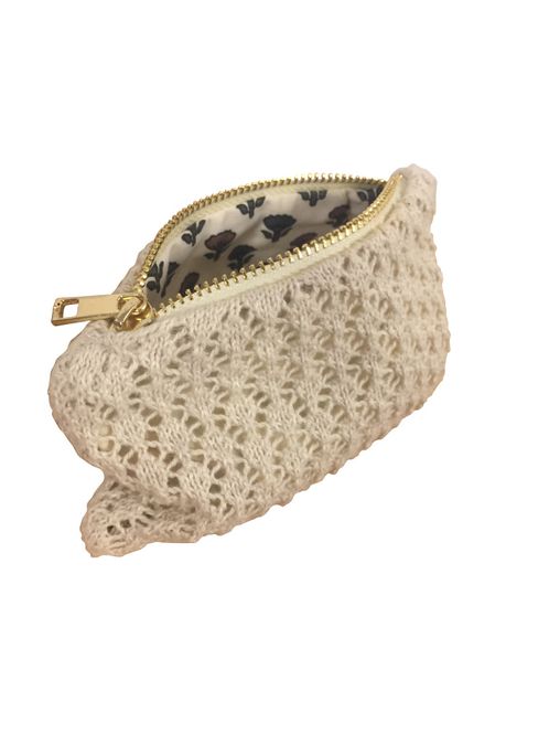 Hovedbilde Strikket pung  - Beige Melange|By LOHN