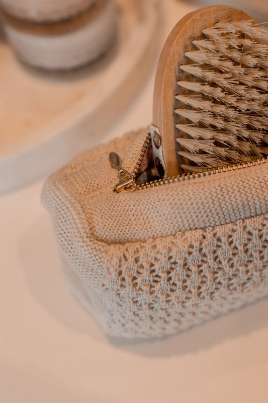 LULU strikket clutch - beige melange | By LOHN