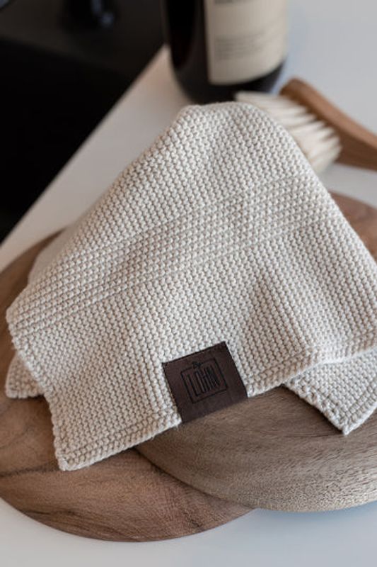 All round klut strikket - Beige melange | By LOHN