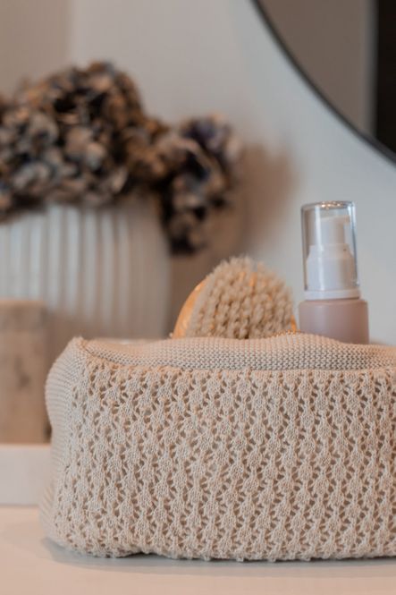 Hovedbilde LULU strikket clutch - beige melange | By LOHN