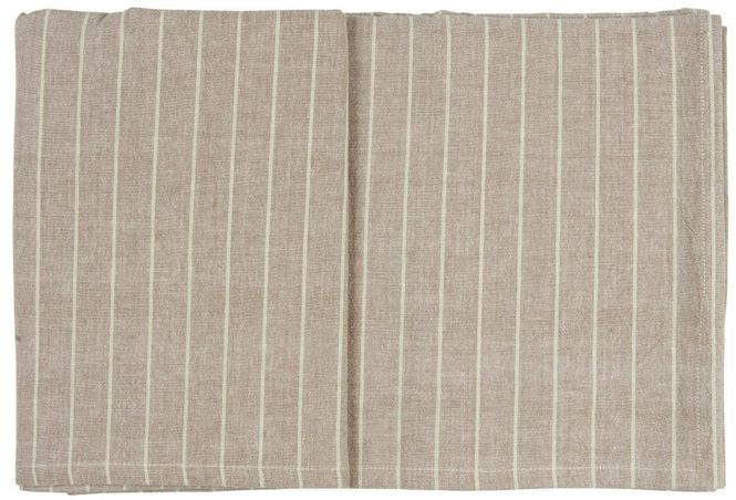 Hovedbilde Duk i bomull - malva m beige striper  | IB ...